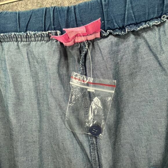 Woman Within Pants Womens 30W Blue Cargo Drawstring Elastic Waist Pockets Cotton - Picture 10 of 13